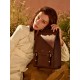 Genuine leather college style computer bag for women - Memoo.com